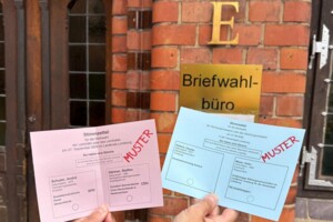Stimmzettel für die Stichwahlen zur Oberbürgermeister/in-Wahl und zur Landratswahl sind da