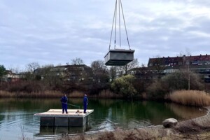 Ein neuer Blick auf den See – Aussichtsplattform am Kreidebergsee wird montiert